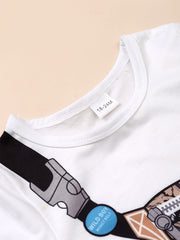 Boys Graphic T-shirt & Shorts Set for Summer