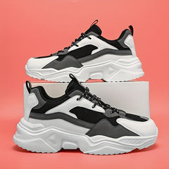 Women's Mesh Platform Sneakers Casual Lace Up Outdoor Shoes