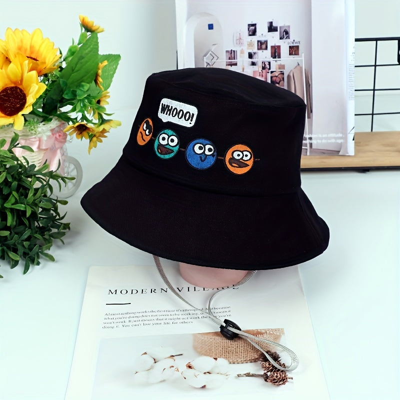 Cartoon Print Breathable Bucket Hat For Kids Outdoors