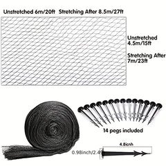 Heavy Duty Pond Net Kit 15x20ft 10x13ft Pool Protection Net Pond Skimmer Net