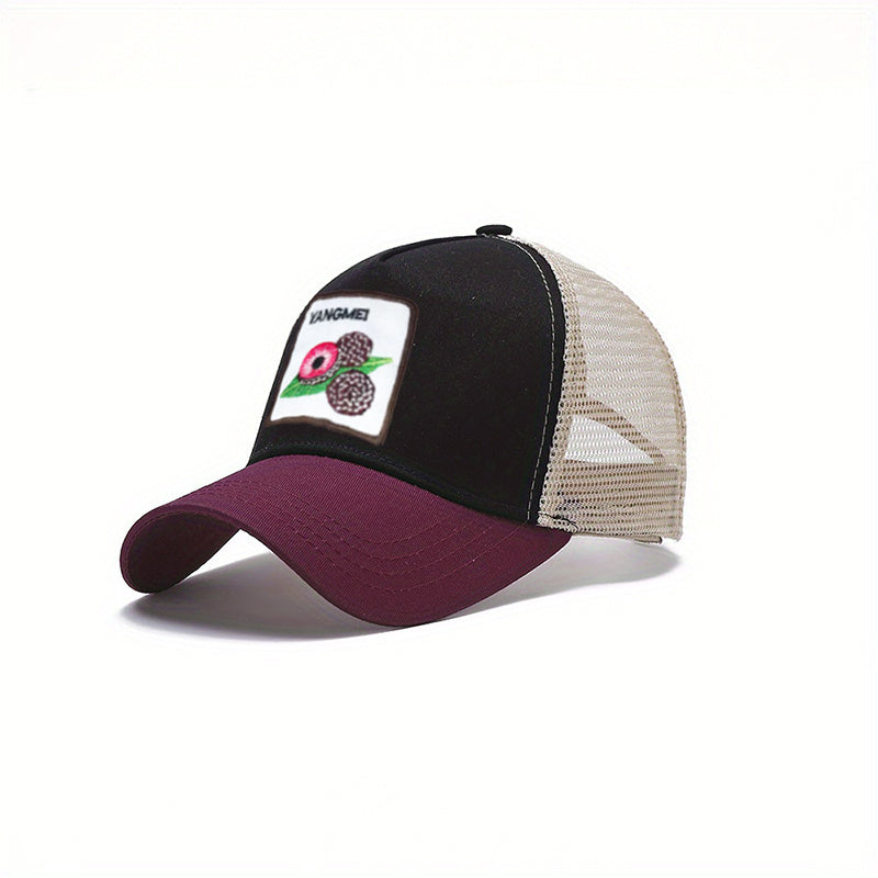 Fruit Pattern Patch Baseball Cap Candy Trucker Hat Mesh Unisex Dad Hat