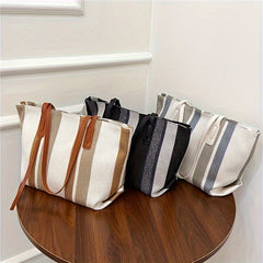 Women's Large Capacity Shoulder Bag - Casual Tote Bag for Outdoor Travel