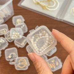 10pcs Transparent Small Storage Box Anti Oxidation Jewelry Case