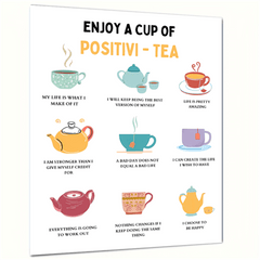 Cup of Positivity Teen Mental Health Print Therapy Office Decor