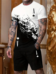 Men's Spade A Graphic T shirt & Active Stretch Shorts