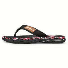 Men's Camo Flip Flops Durable Rubber Sole Non Slip Outdoor Sandals