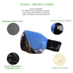 MAXJULI Microfiber Goggle Cover - Protects Lenses, Soft & Durable Material