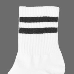 6 Pairs Men's Striped Crew Socks Comfy Casual Style Winter & Autumn