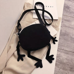 Plush Messenger Bag for Girls, Funny Canvas Shoulder Bag