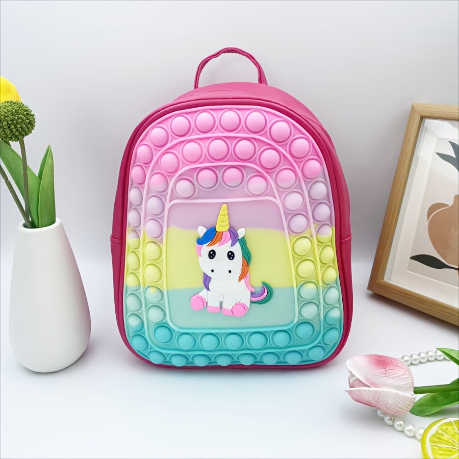 Kids Lightweight Unicorn Silicone Backpack - School Gift