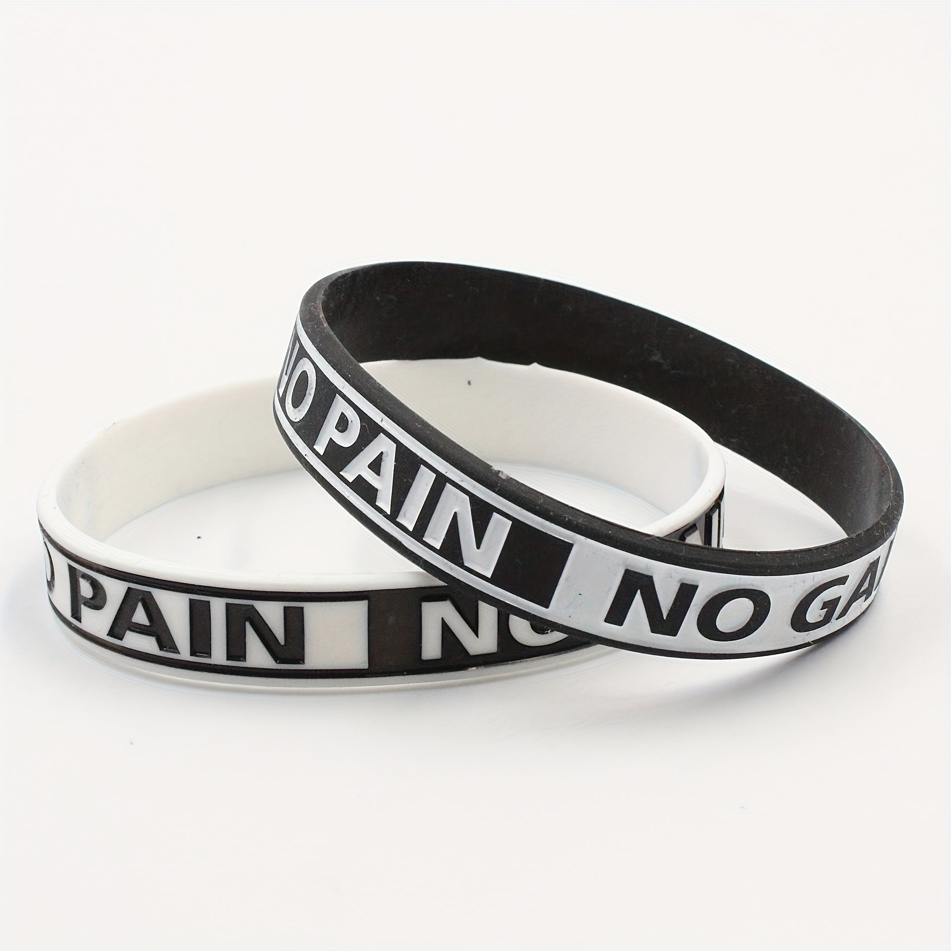 Set of 2 Motivational Silicone Bracelets - Positive Sayings
