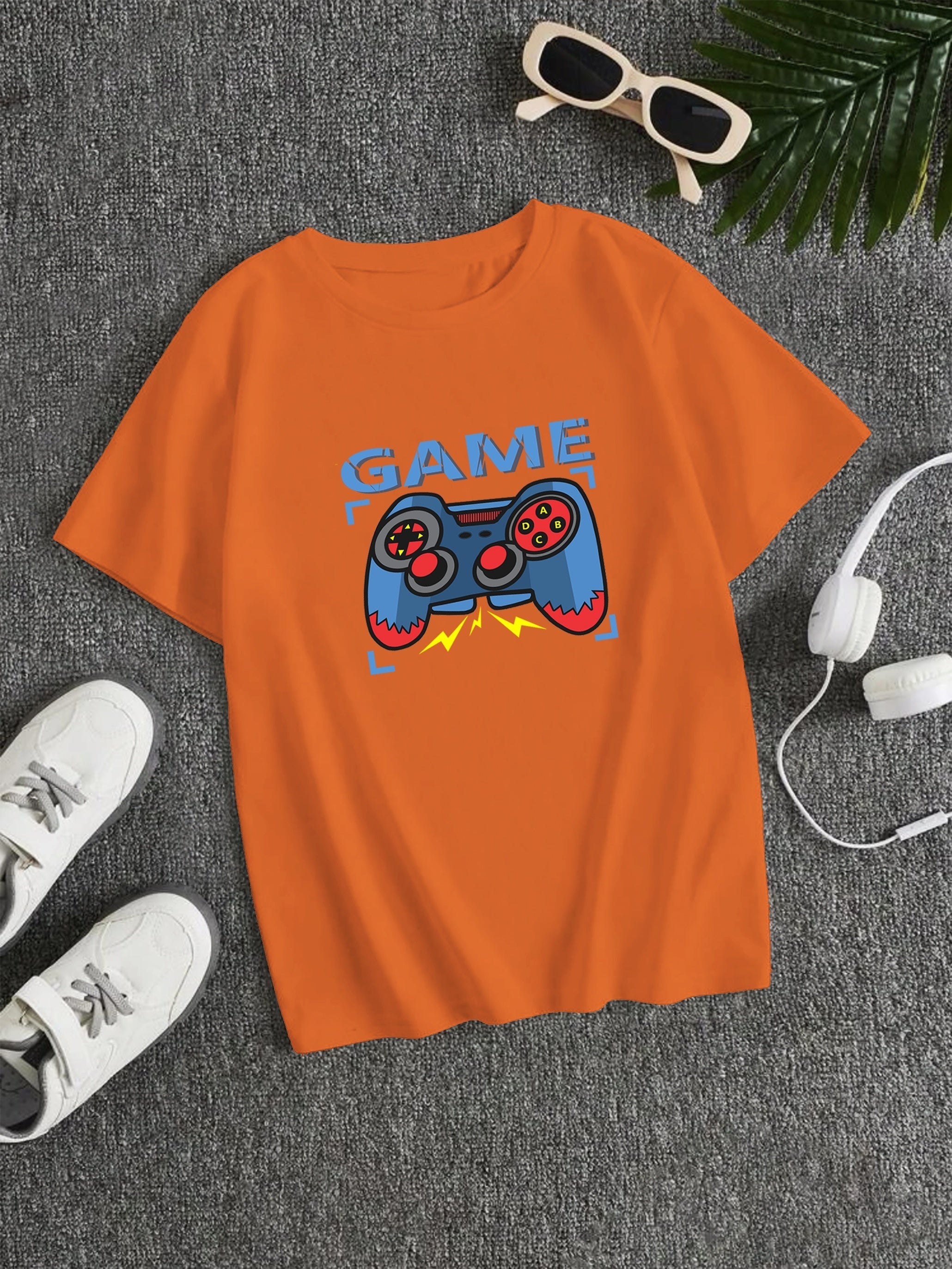 Boys' Game Controller T Shirt Short Sleeve Tee