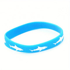 Shark Pattern Silicone Bracelet for Sports and Outdoors