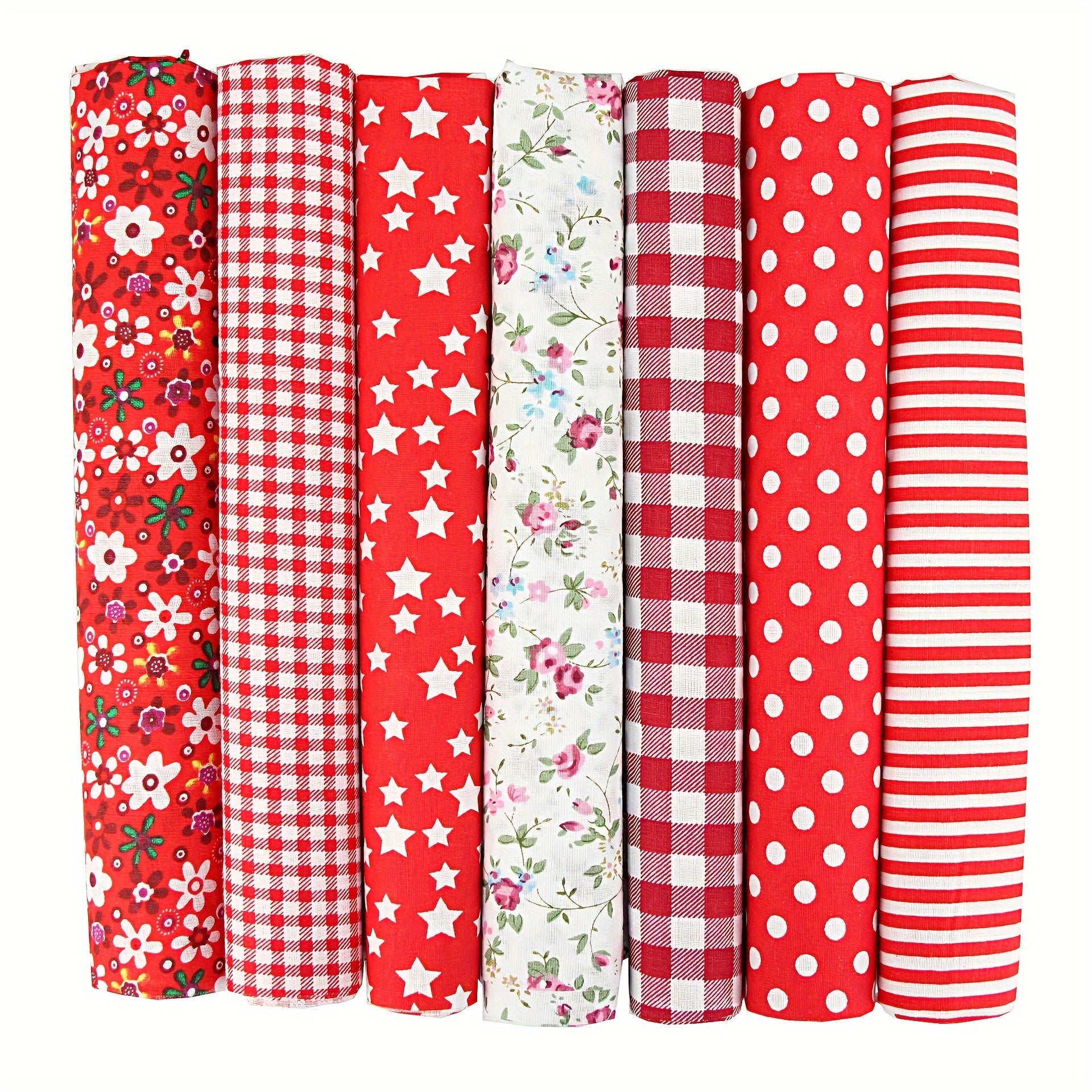 7pcs Patchwork Cloth Strips for DIY Hand Sewing Gift