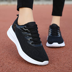 Women's Lace-Up Lightweight Running Shoes Breathable Tennis Athletic Sneakers