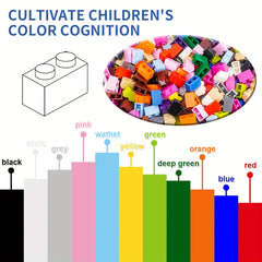 230pcs 1x2 High Brick Building Blocks DIY Toy for Boys and Girls