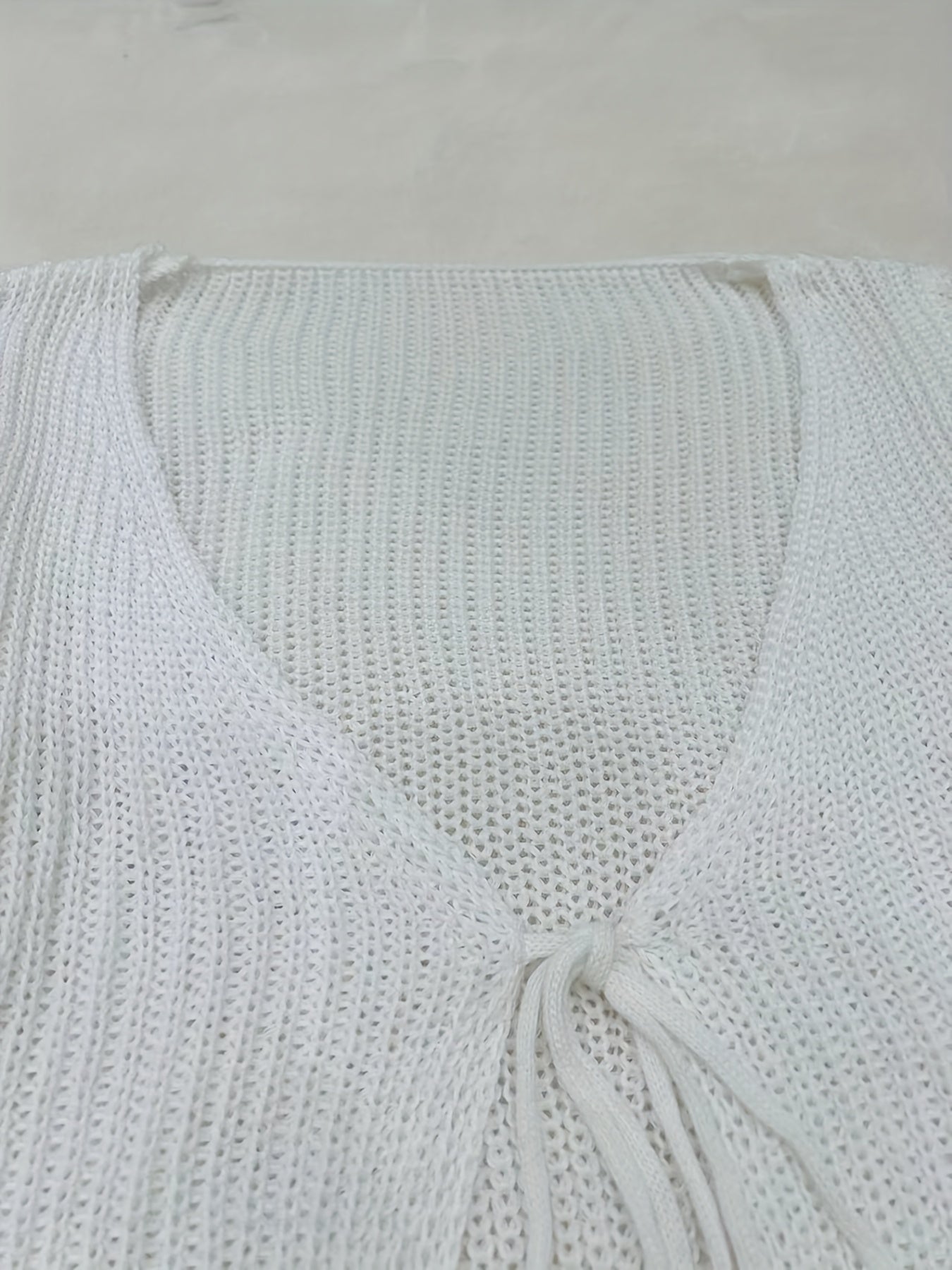 Tie Front Cardigan Long Sleeve Casual Spring Fall Women's Clothing
