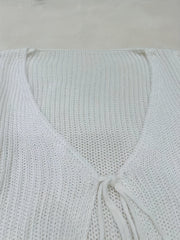 Tie Front Cardigan Long Sleeve Casual Spring Fall Women's Clothing