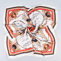 Vintage Steamship Print Bandana Square Scarf Woman Head Wrap