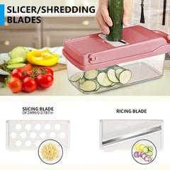 16pcs Vegetable Chopper Set Manual Food Grater Onion Mincer Chopper & More