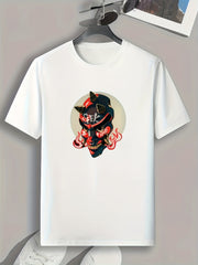 Monster Print Men's Graphic T shirt Casual Comfy Tees For Summer
