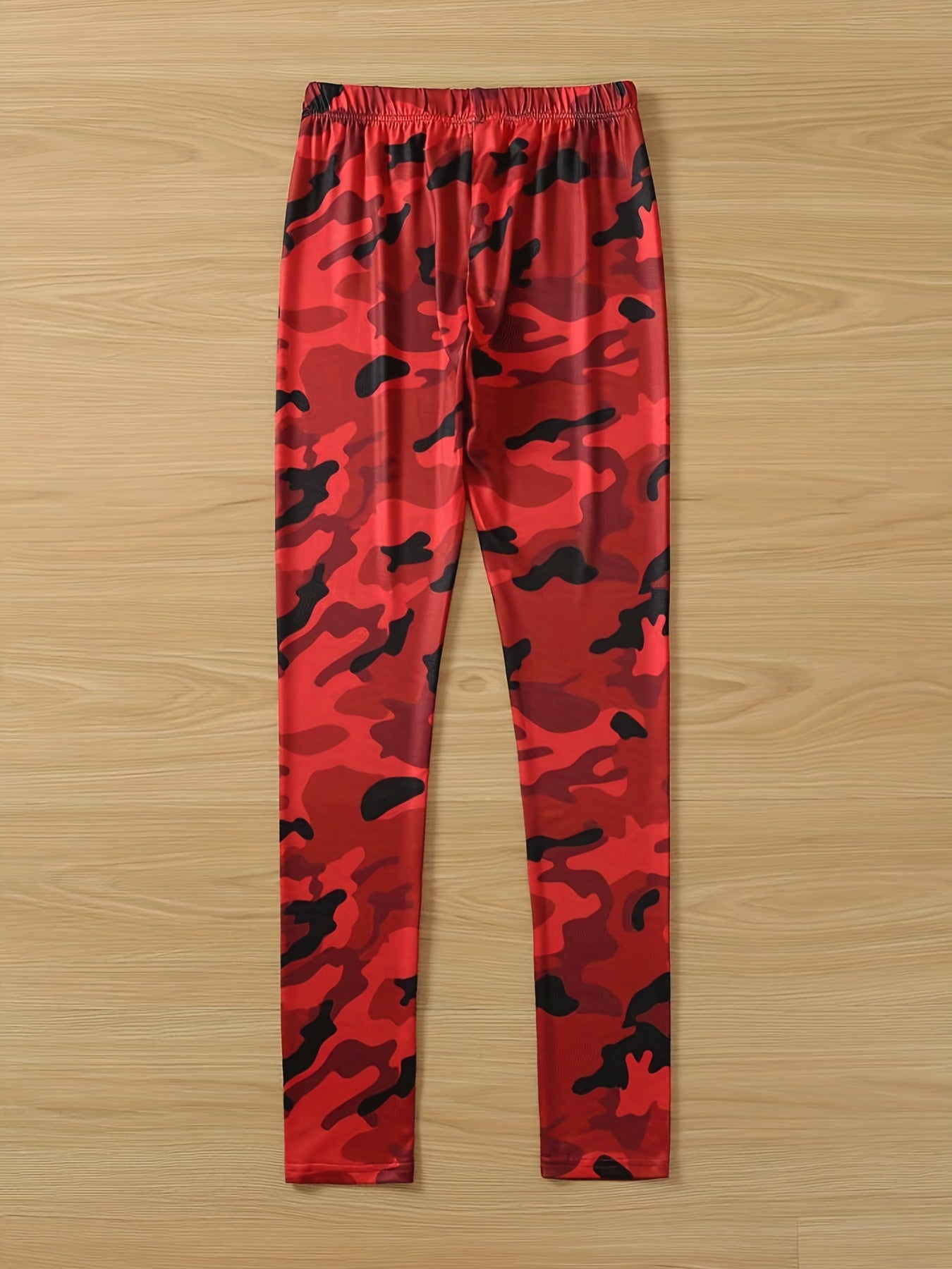 Camo Print High Waist Skinny Leggings Casual Every Stretchy Leggings