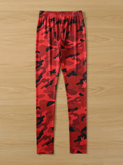 Camo Print High Waist Skinny Leggings Casual Every Stretchy Leggings