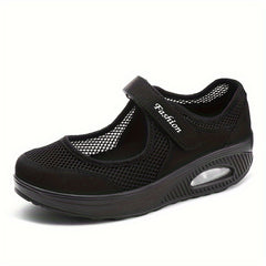 Women's Hook & Loop Fastener Backless Walking Shoes Breathable Sneakers
