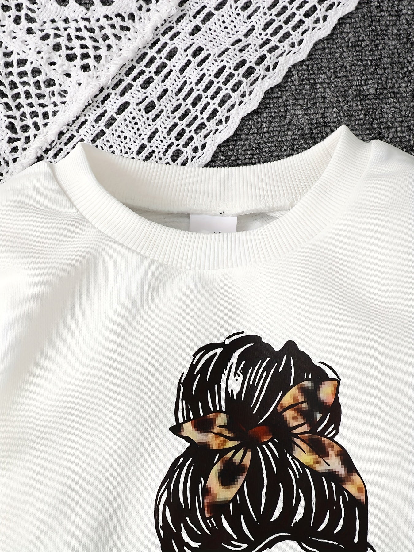 Girl's Leopard Outfit Sweatshirt & Flared Pants Set for Spring Fall