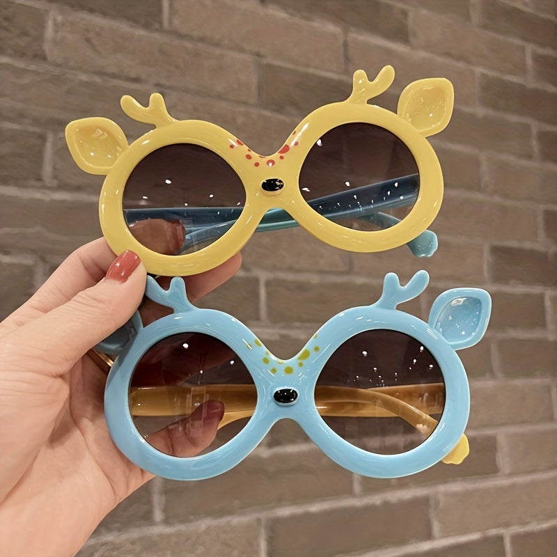 Kids Cartoon Deer Sunglasses Sun Protection Accessory for Outdoor Activities