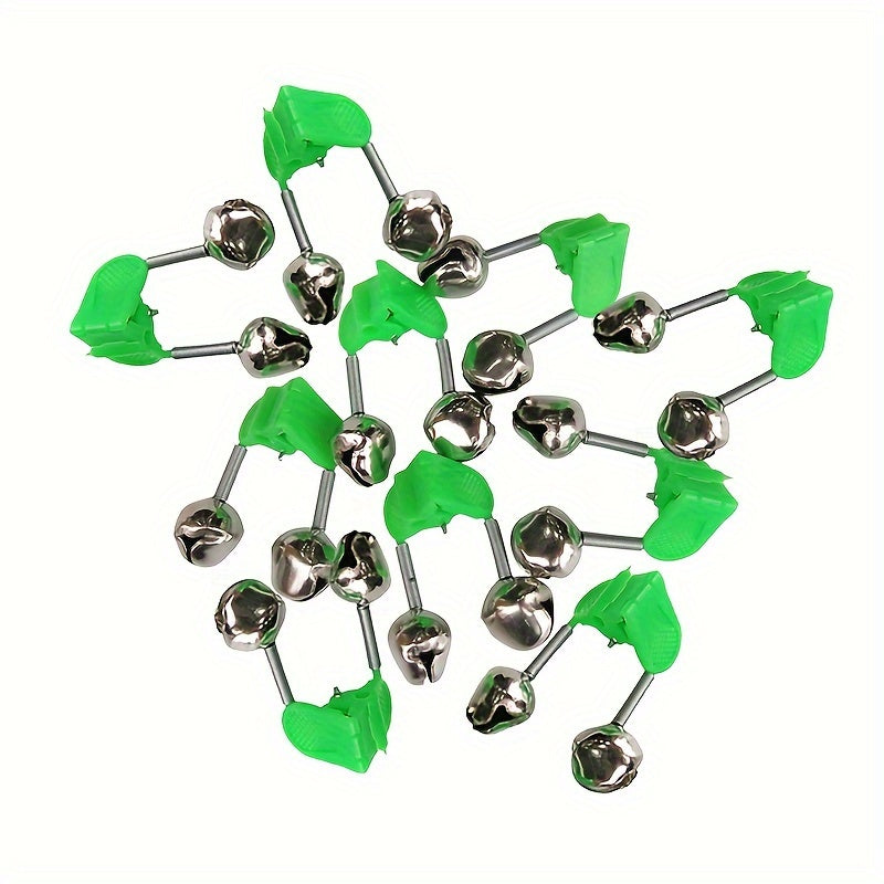 10pcs Fishing Bell Clips For Rods Dual Alert Bells Fishing Bite Alarm