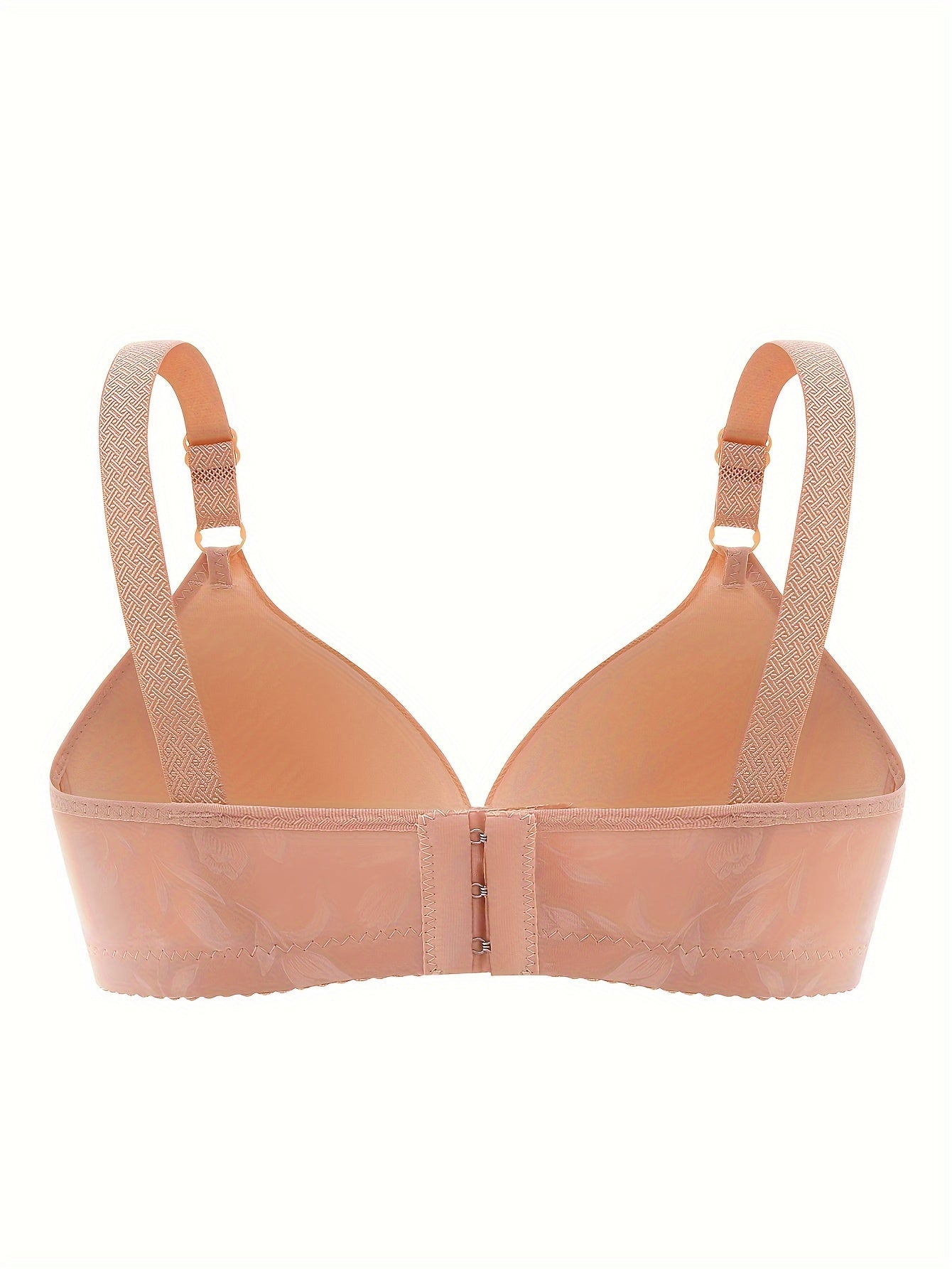Floral Appliques Lace Push Up Stretch Bra