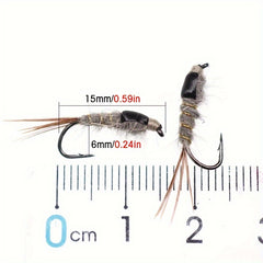 5-10pcs Hare Ear Nymph Flies Trout Fishing Lures Size 10 Hooks Included