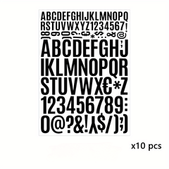 10pcs 2.54-5.08 cm Vinyl PVC Waterproof Self Adhesive Letter Stickers