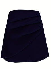 Ruched Mini Skirts Casual Bag Hip Spring & Summer Women's Clothing
