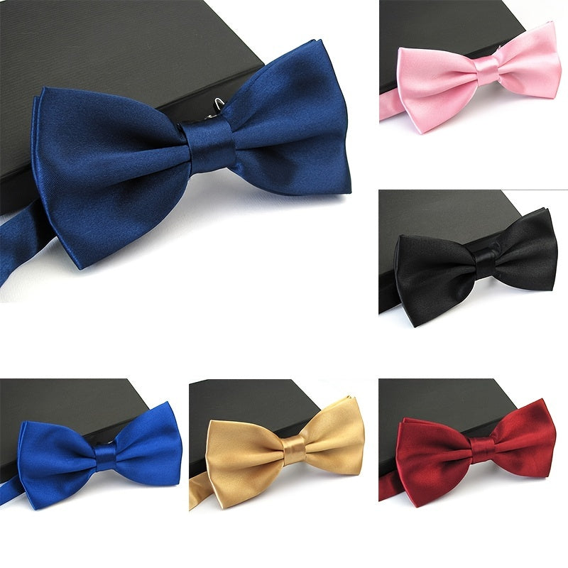 Formal Men's Adjustable Necktie Pure Wedding Bow Tie Monochrome Bow Tie