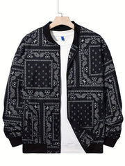 Men's Paisley Soft Shell Jacket Lightweight and Comfortable
