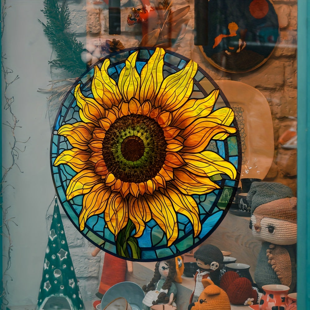 Sunflower PVC Window Sticker Double Sided Glass Decoration