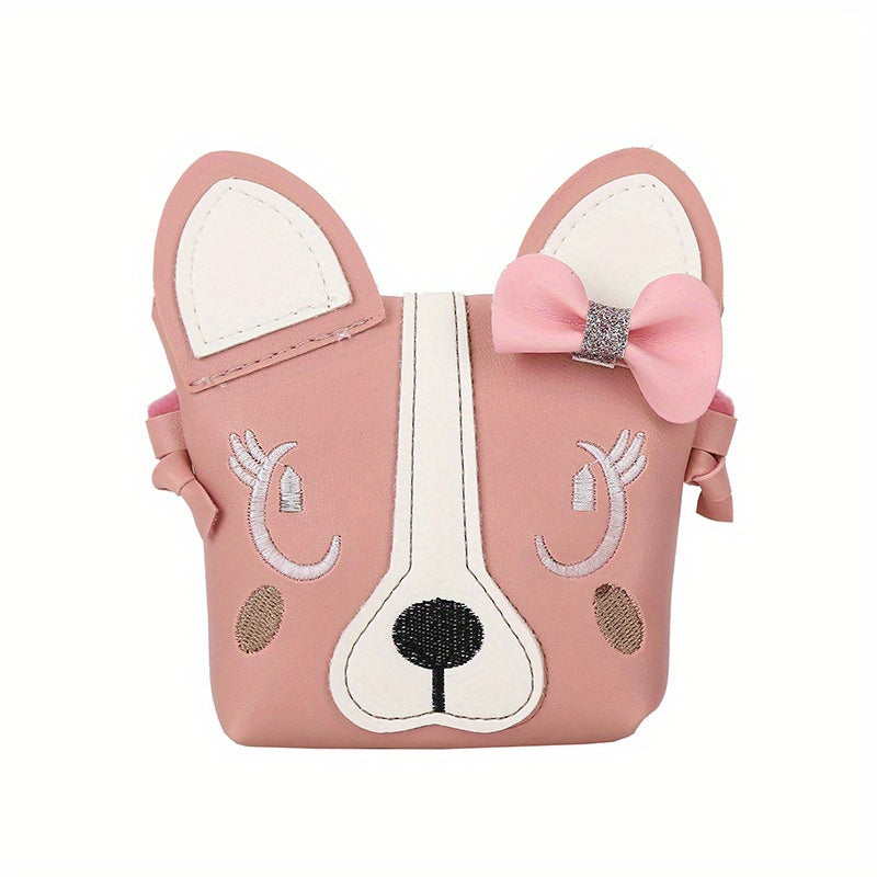 Cute Puppy Shoulder Bag with Bow for Girls