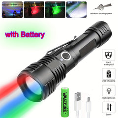 Rechargeable Green Red UV Flashlight for Pet Urine Detection