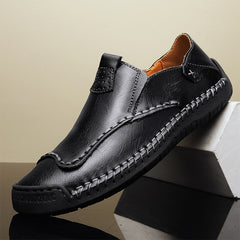 Men's Stitch Detail Loafer Shoes Slip On Comfy Non slip Shoes