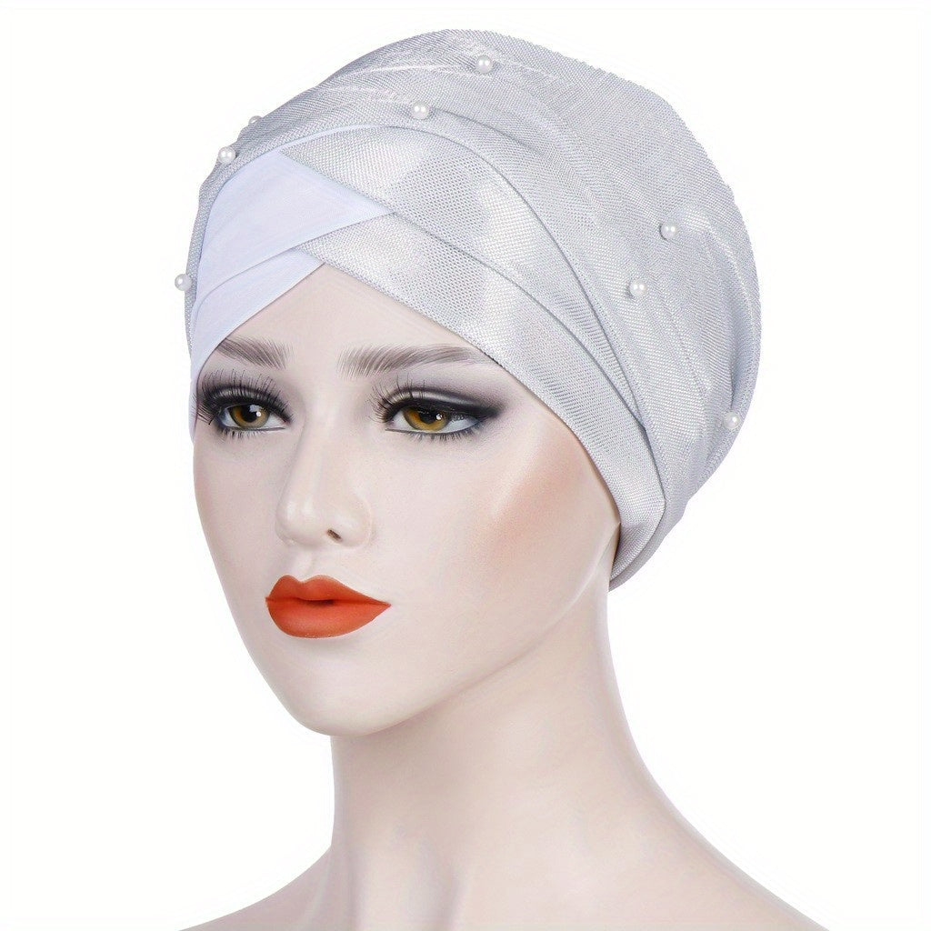 Stylish Turban Cap Ramadan Bling Headwrap Head Scarf Bonnet Beanies