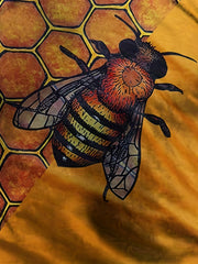 3D Bee Print Men's Graphic Crew Neck Active T shirt Casual Comfy Tees