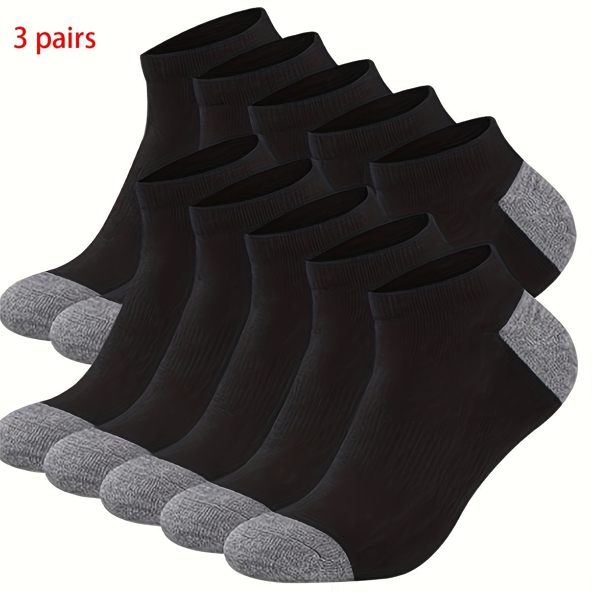 3 Pairs Men's Breathable Comfort Socks - Versatile Style
