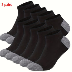 3 Pairs Men's Breathable Comfort Socks - Versatile Style