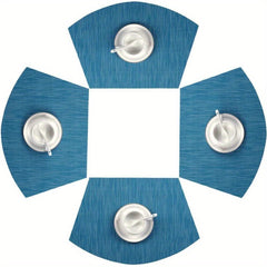 4pcs PVC Striped Placemats Washable Reusable Anti-fouling Heat Insulation Pads