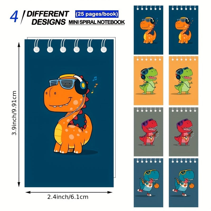 12 Mini Dinosaur Notebooks Notepad for Students