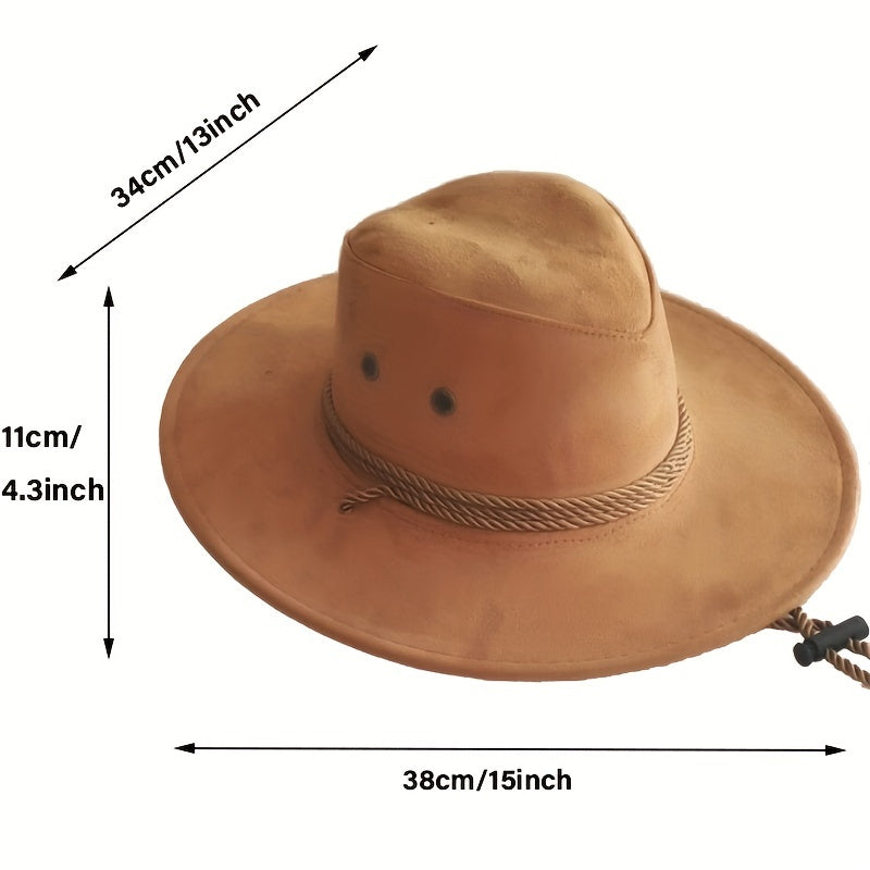 Men's Western Cowboy Hat Summer Sunshade Men's Hat Stage Knight Hat