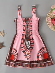 Girls Sleeveless Cotton Swing Dress