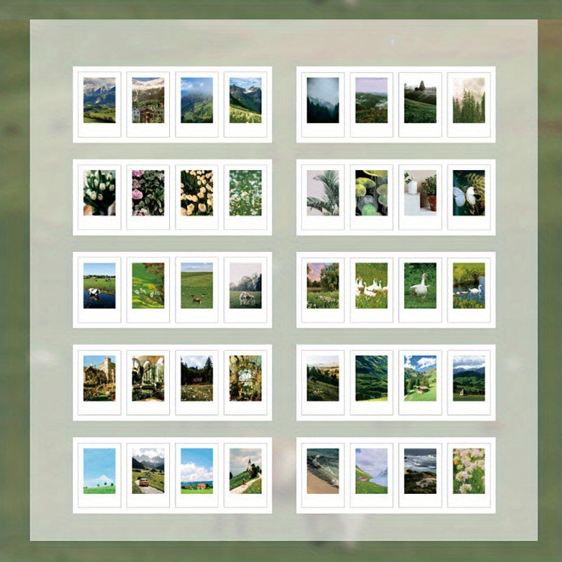 20Pcs 40types Mini Photo Album Stickers Landscape Stickers For Journals